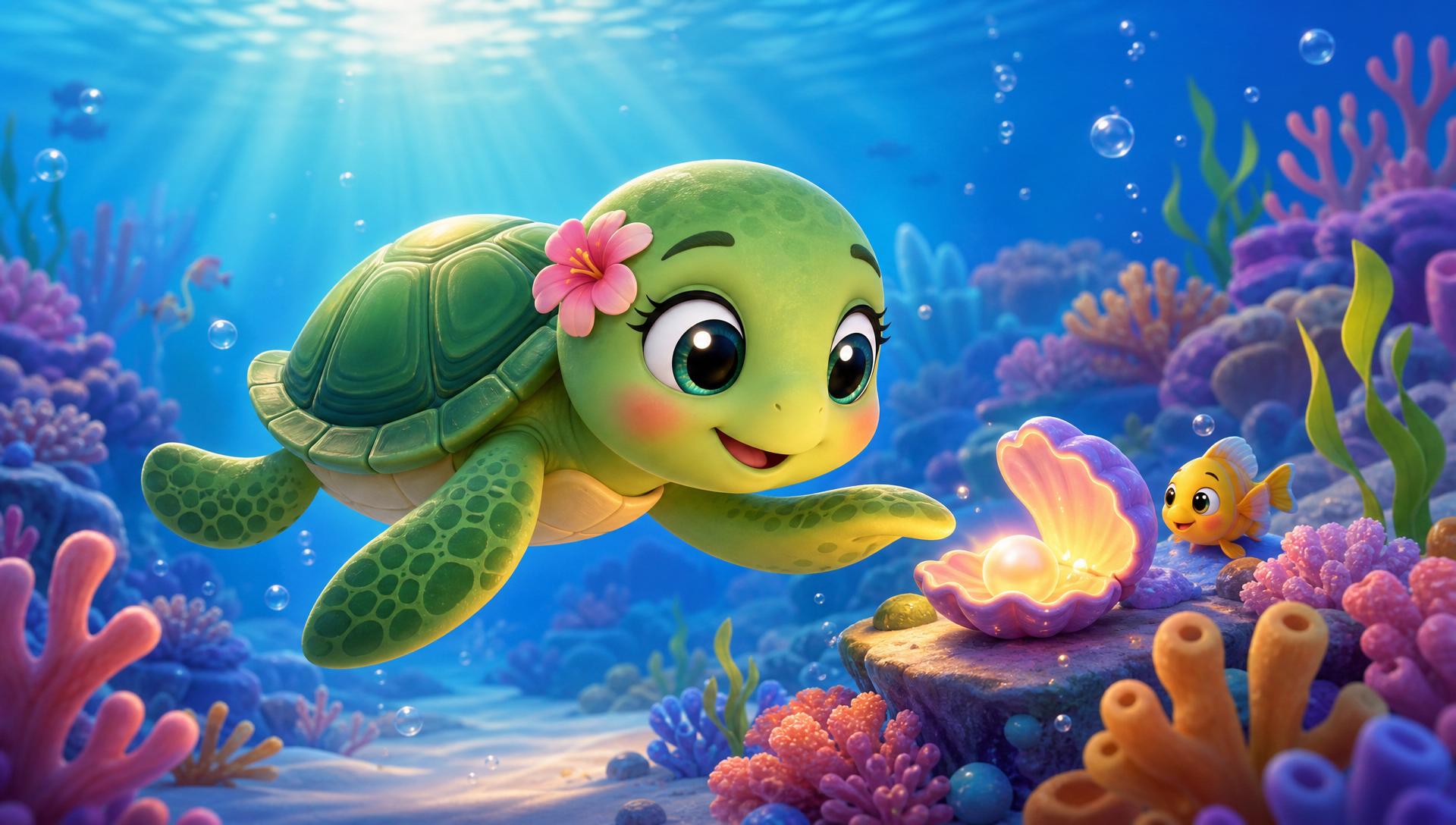 Green Sea Turtle in the wild